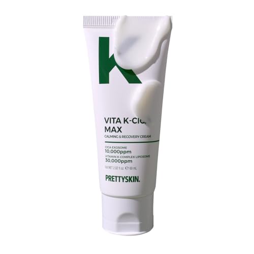 PRETTYSKIN CICA Exosome Soothing Cream with 75% Centella Asiatica Extract, Vitamin K Complex, and Hyaluronic Acid ? Gentle Hydration for Sensitive Skin (2.02 fl oz)