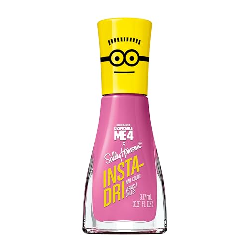 Sally Hansen Insta-Dri¢ç X Despicable Me, Sweet Villainy, Quick Dry, Long Lasting, Streak-Free Shine, Pink Nail Polish