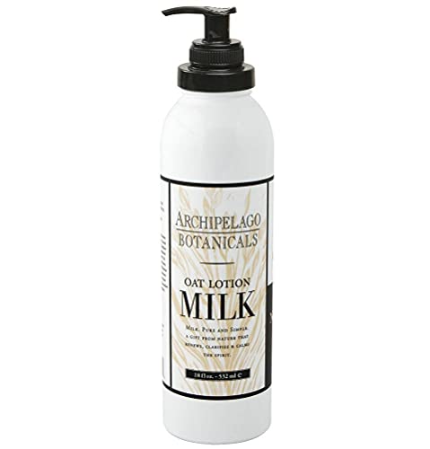 Archipelago Botanicals Oat Milk Lotion 18 oz - Hydrating Botanical Body Moisturizer