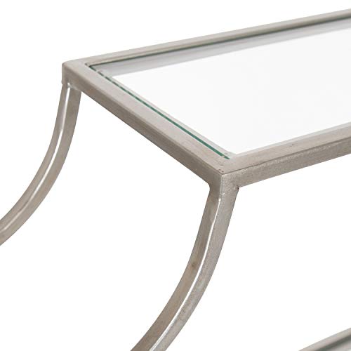 Kate and Laurel Ciel Silver Geometric Wall Shelf 18x24 - Modern Decor