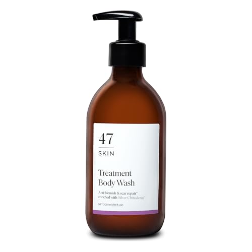 47 Skin Anti-blemish & scar repair Treatment Body Wash enriched with Silver Chitoderm for All Skin Types, Clear Skin Cleanser, 300ml