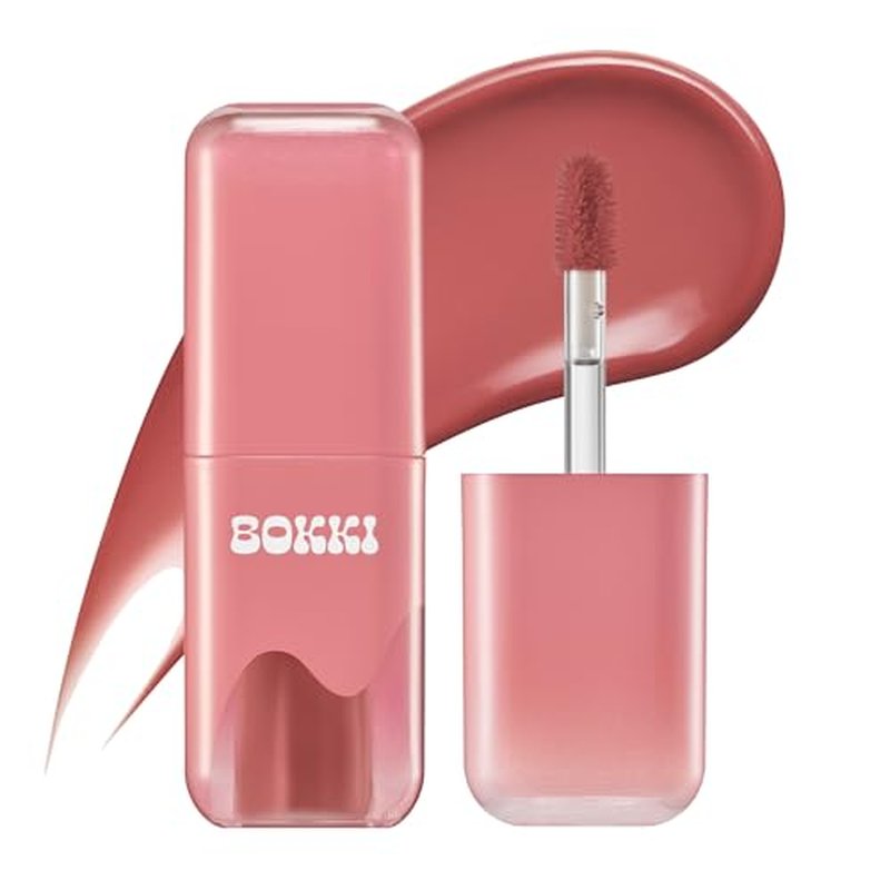BLACK ROUGE Glow Bokki Tint, GB07 Bacon Pink ? Korean Lip Tint Inspired by Tteokbokki, Non-Sticky Long-Lasting Lip Stain with Glossy Finish, Cute Stickers ? Original Red, Rose, Soy