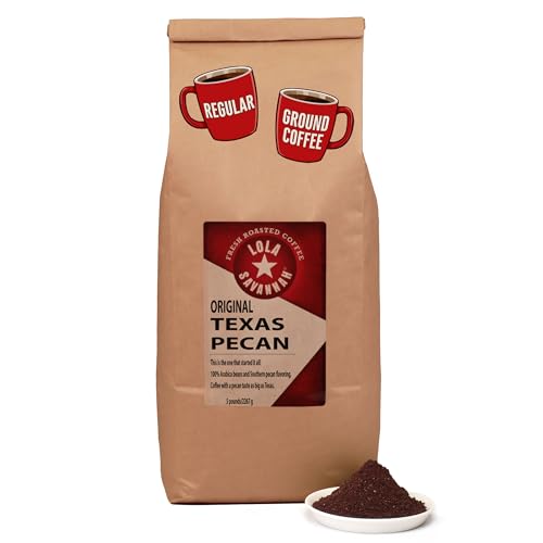 Ground Pecan Coffee 5lb - Gourmet Flavored Caffeinated Coffee Beans