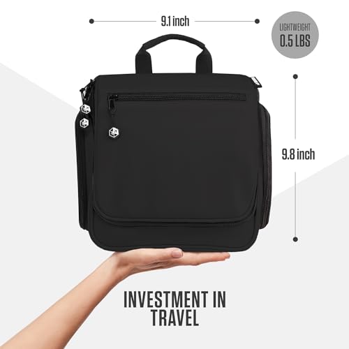 VENTURE 4TH Travel Toiletry Bag & Quick Dry Towel Set - Ideal Travel Bundle for Camping, Hiking, Backpacking and Business Trips - Size M Travel Towel