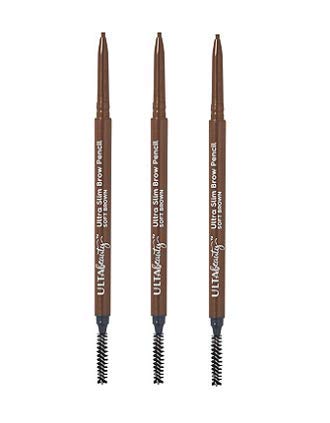 Velvet Matte Ultra Slim Brow Pencils 3 Pack Soft Brown Makeup Eyebrow Tool