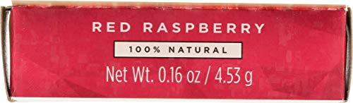Natural Lip Balm with Red Raspberry Flavor - Hydrating Beeswax & Fruit Extracts - 0.16 oz