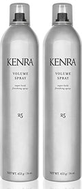 Kenra Volume Spray 25 Super Hold Hairspray 2 Pack - Flake-Free, Fast-Drying, Wind & Humidity Resistant