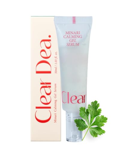 Minari Calming Gel Serum for Face - Hydrating & Soothing Face Serum with Korean Water Parsley, Green Tea, Mugwort & Lemon Balm - Pack of 1