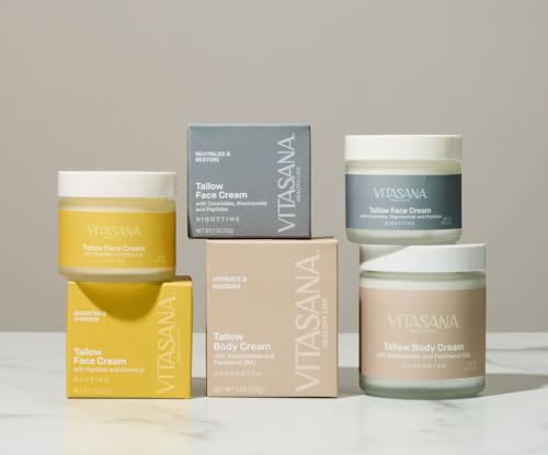 Tallow Body Cream Moisturizer with Niacinamide & Panthenol - Deep Hydration for Dry Skin