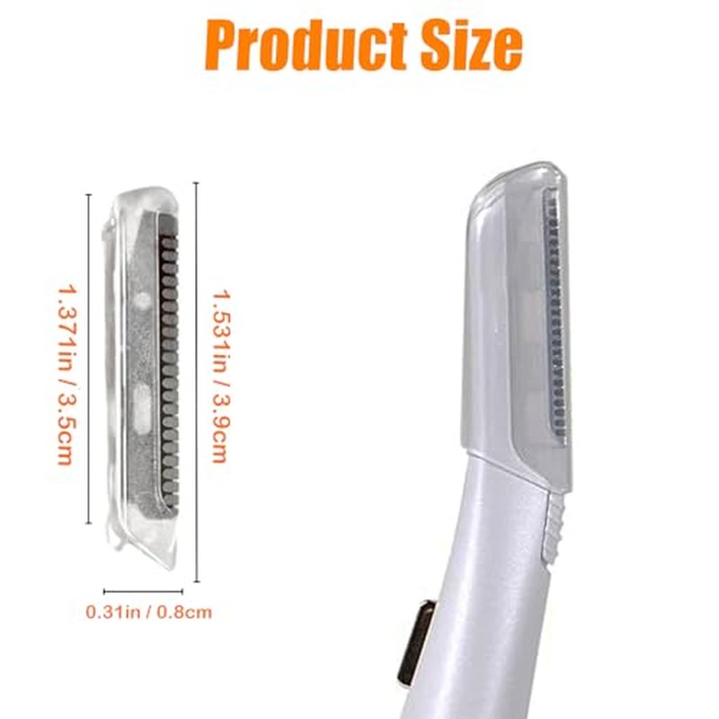 18 Pieces for Flawless Replacement Heads for Finishing Touch Flawless Dermaplane Glo, Lighted Facial Exfoliator, Replacement Blades for Facial and Eyebrow Hair Removal (18 Pcs)