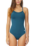 Baleaf Women's Athletic Swimsuit - Adjustable Strap One-Piece, Medium / Steel Blue