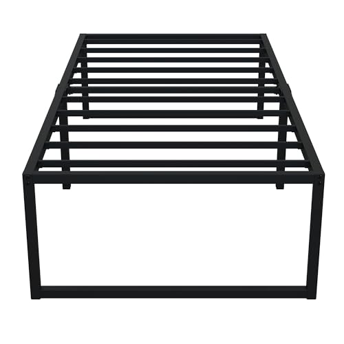 Narrow Twin Bed Frame 18 Inch Heavy Duty Metal Platform No Box Spring Black - Variation of THIS listing
