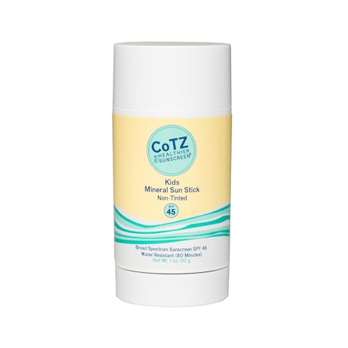 Kids Mineral Sunscreen Stick SPF 45 - Gentle, Mess-Free, 1 Ounce