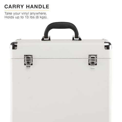 Collector II Vinyl Storage Case by Victrola (Black) Holds 30+ LPs