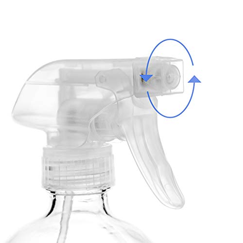 Suwimut 9 Pack 16oz Glass Spray Bottles with Trigger Nozzle, Refillable for Cleaning & Essential Oils
