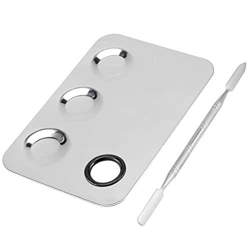 8-Piece Makeup Mixing Palette Set with Stainless Steel Spatulas & Holder