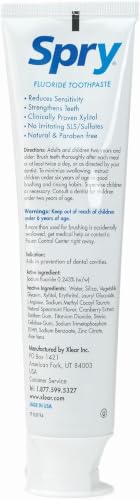 Spearmint Xylitol Toothpaste with Fluoride - Natural Anti-Cavity 5 oz 3 Pack