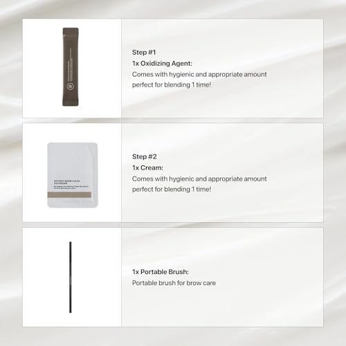 ENTROPY MAKEUP One-Use Brow Color Kit Ash Brown, Quick & Easy Eyebrow Lightening for All Hair Colors, Eyebrow Kit, Single Application, Gentle Formula, Lasts Up to 4 Weeks