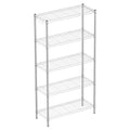 Adjustable Metal Wire Shelving Unit - Chrome Finish, 36 x 14 x 72 Inches with 5 Shelves