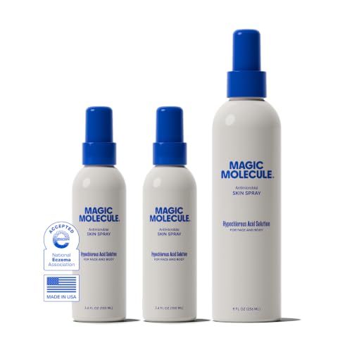 Hypochlorous Acid Skin Spray 4.93 Fl Oz Pack of 3 - Gentle Face & Body Mist, Sensitive Skin Safe