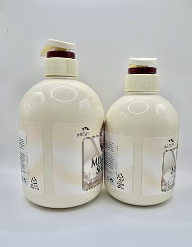 Milk Body Shower & Lotion Set - Moisturizing Skin Care 750ml + 500ml