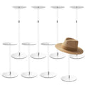12-17 Inch Acrylic Hat Stand Display Rack Set - 8 Pieces, Adjustable Height