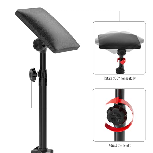 Adjustable Tattoo Arm Rest with 180° Tilt and Soft Sponge Pad for Studio