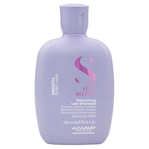 Alfaparf Milano Semi di Lino Smooth Sulfate-Free Shampoo 8.45 Fl Oz - Anti-Frizz & Color Protect