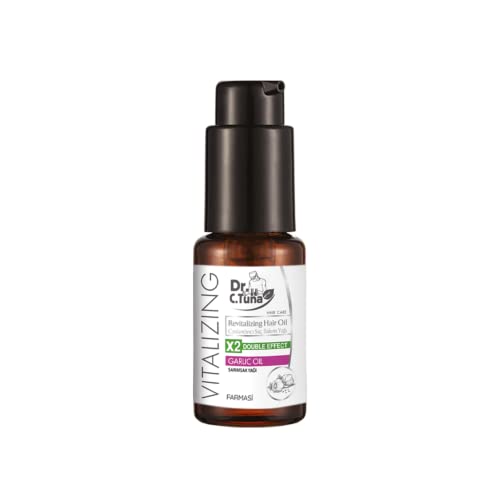 FARMASi Dr. C. Tuna Vitalizing Garlic Oil, Hair Growth Oil for Thicker Longer Fuller Healthier Hair, Prevent Hair Loss & Thinning, All Natural Vitamin Rich Treatment, All Hairy Types, 1 fl.oz (30 ml)