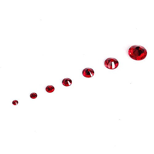 Light Siam Swarovski Crystal Flatbacks 144 pcs (Sizes ss5–ss30) – Loose Rhinestones