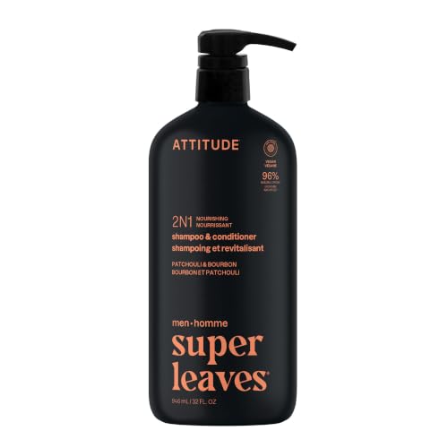 Men's 2-in-1 Shampoo & Conditioner Moisturizing Pack - Patchouli & Bourbon, 32 Fl Oz