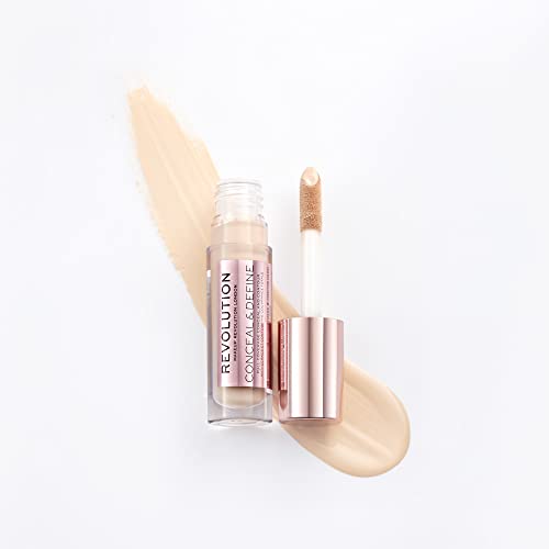Revolution Beauty, Conceal & Define Concealer, Full Coverage & Lightweight, Long-Lasting Matte Finish, Vegan & Cruelty Free, C1 Fair to Light Skin Tones, 0.14 Oz. (Pack of 2)