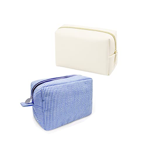 GFU Makeup Bag Large Travel Zipper Cosmetic Pouch, Toiletry Organizer for Women and Girls