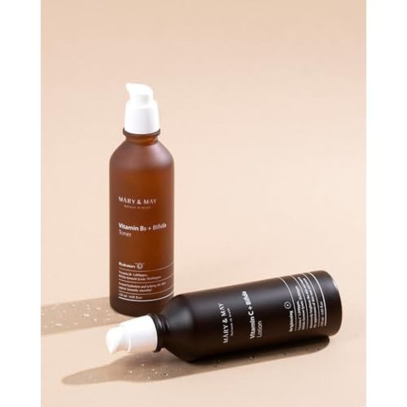 Mary&May Vitamin C+ Bifida Lotion - Nourishing Face Lotion for Evens Skin Tone and Moisturization - 30,000ppm Bifida Fermentation with 1,000ppm Vitamin C, 4.06 fl.oz.