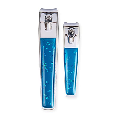 TRIM Azure Collection Clipper Set ? Precision-Ground Cutting Edges for Clean, Even Cuts ? Convenient and Easy to Use ? Perfect for at-Home Manicures and Pedicures ? Carbon Steel