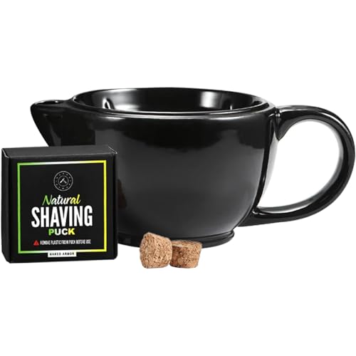Midnight Nude Armor Savanna Shaving Scuttle Porcelain Lather Bowl for Wet Shaving