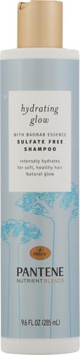 Pantene Hydrating Glow with Baobab Essence Shampoo, Sulfate & Silicone-Free, 9.6 Fl Oz, 2.598 Fl Oz