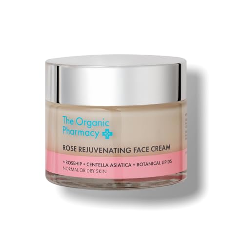 Organic Rose Rejuvenating Face Cream - Anti-Aging Moisturizer with Rosehip & Centella, 50ml