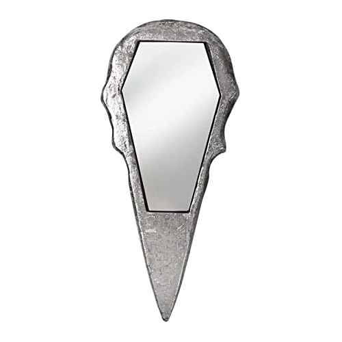 The Vault Raven Skull Handheld Makeup Mirror - Antique Silver