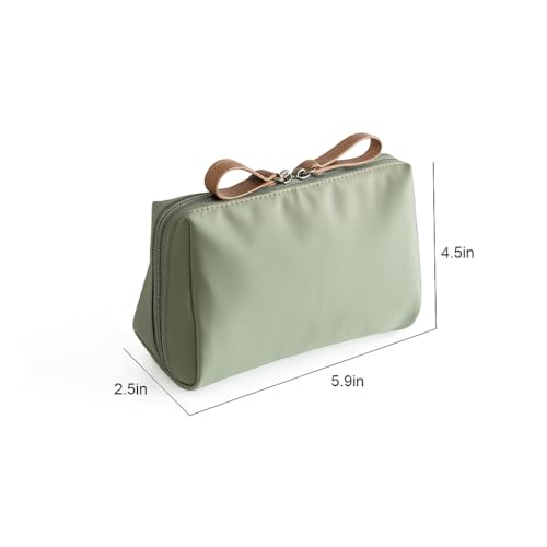 Sage Green Travel Makeup Bag ? Waterproof Cosmetic Organizer with Zipper for Women | Compact Toiletry Pouch (5.9" x 4.5" x 2.5")