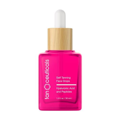 Tanceuticals Self Tanning Drops for Face - Gradual, Natural Glow, Vegan, Cruelty-Free, Anti-Aging Peptides