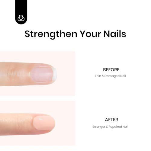 Beetles 15ml Rubber Base Gel Nail Polish, Nude Pink Gel Polish Color Base Builder Neutral Base Coat Nail Strengthener for Nail Art Design, Soak Off UV LED light Needed