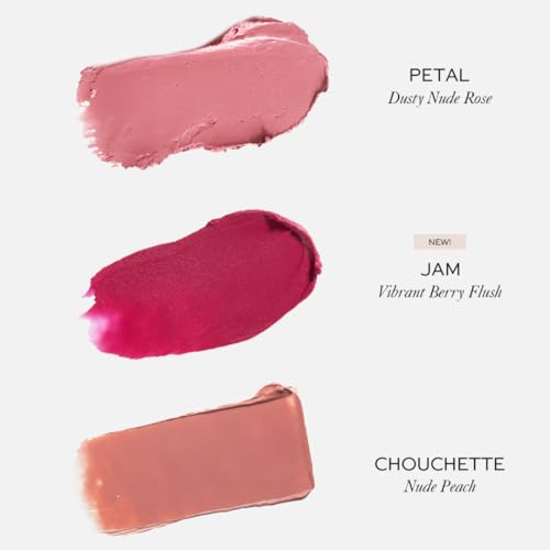 Westman Atelier Baby Cheeks Blush Stick Petite Trio Set, Cream Formula in Petal, Jam, Chouchette Shades, Multi-Use for Lips and Cheeks