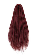 24 Inch Burgundy Dreadlocks Extensions - Handmade Synthetic Crochet Hair for Women