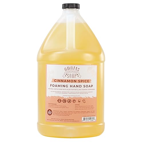 Liquid Foaming Hand Soap - Cinnamon Spice, 1 Gallon (128 Fl Oz) - Adams Handmade
