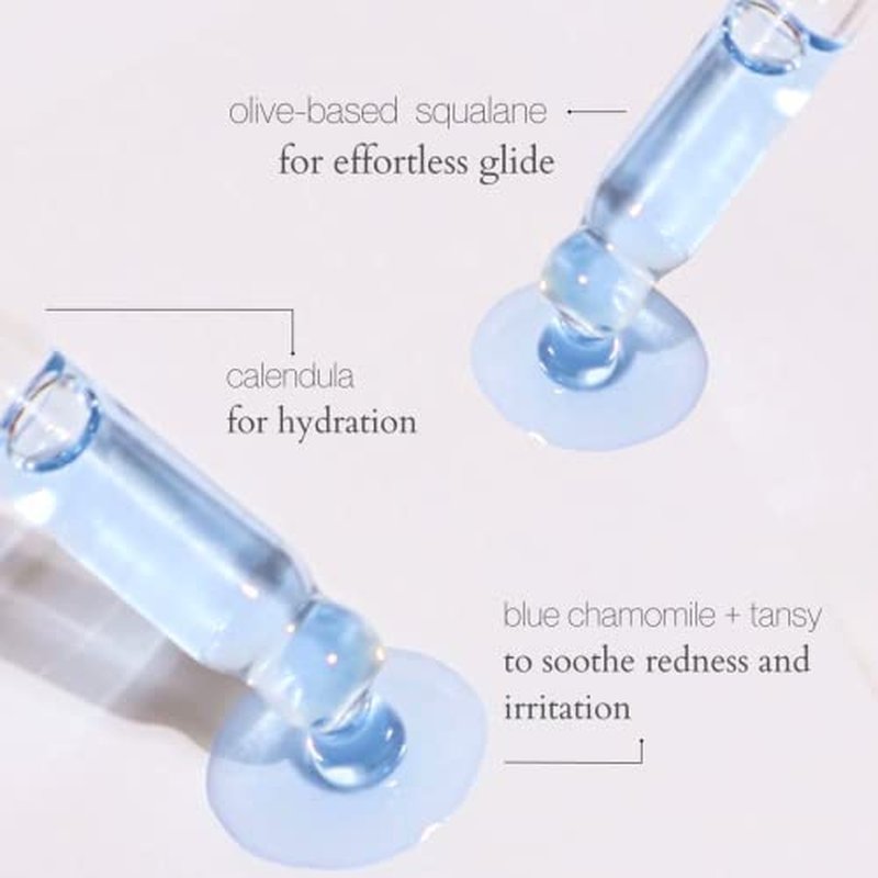 Gua Sha Glide Face Oil - Hydrating and Soothing With Azulene Blue Tansy, Blue Chamomile + Squalene | Moisturizer, Face Oil and Soothing Agent for All Skin Types - 1 fl oz (30ml)