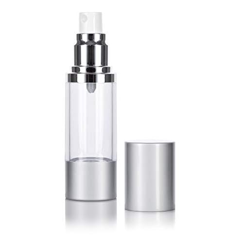 JUVITUS (12 Pack) 1 oz Airless Silver Matte Plastic Spray Bottle