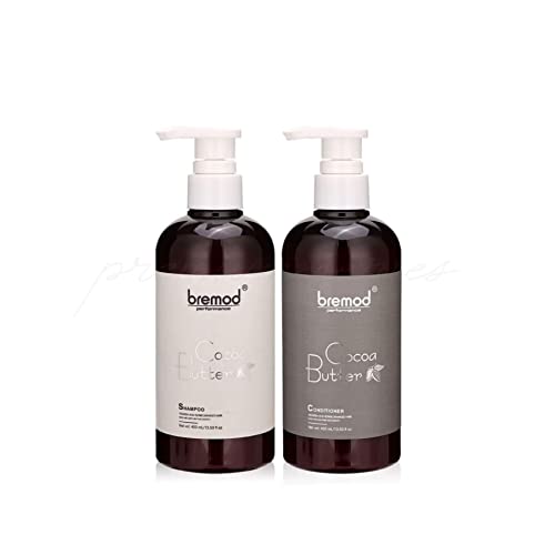 Bremod Cocoa Butter Hair Shampoo & Conditioner Set 400ml Each – Nourishing Hair Care