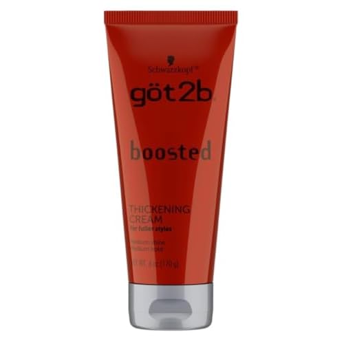 Got 2B Boosted Hair Thickening Cream for Fuller Styles, Medium Shine, Medium Hold, 6 Ounce - 6 Pack
