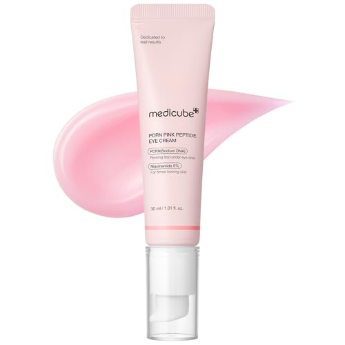 Medicube Eye Serum with Salmon DNA Pink Peptides & 99% Retinol - 1.01 Fl Oz Pack of 2 - PDRN for Fine Lines & Uneven Skin Tone